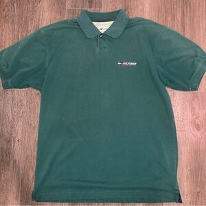 Vintage Tommy Hilfiger Men's Green Polo Shirt